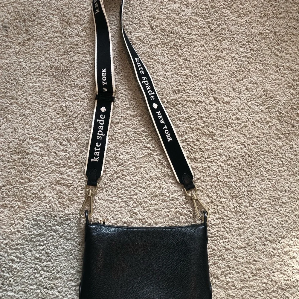 NEW Kate Spade small pebbled leather black Rosie crossbody purse. Brand new